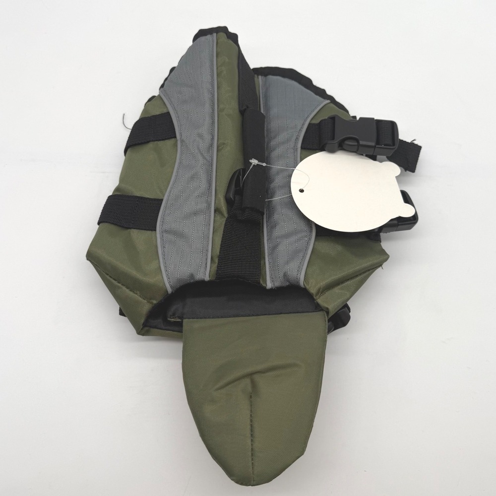 VIVAGLORY XS Dog Life Vest Reflective Pet Floatation Safety‎ Vest Green